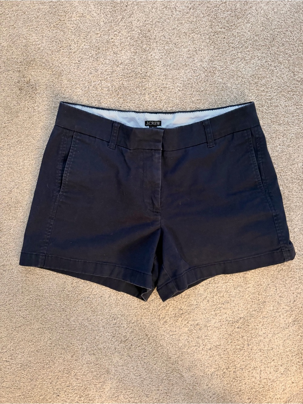 J. Crew Navy Cotton Chino Bermuda Shorts
